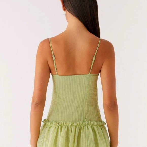 Bambini Green Spaghetti Strap mini Dress - Picture 3 of 11
